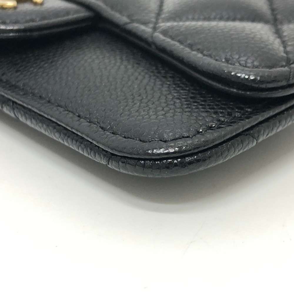 CHANEL Black Caviar Leather Logo Wallet - Picture 8 of 15